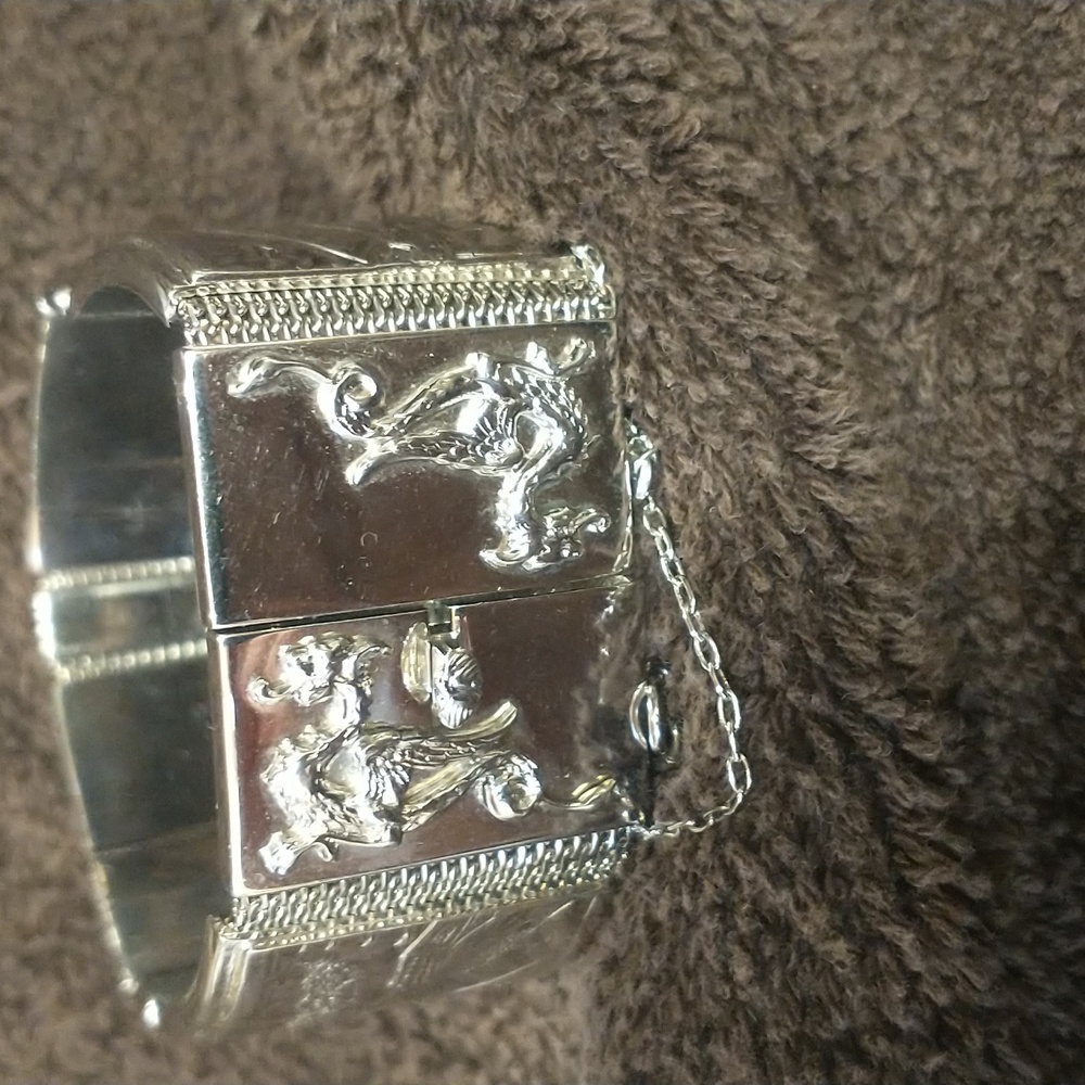 Whiting and Davis 1950's panel bracelet - Picture 9 of 10